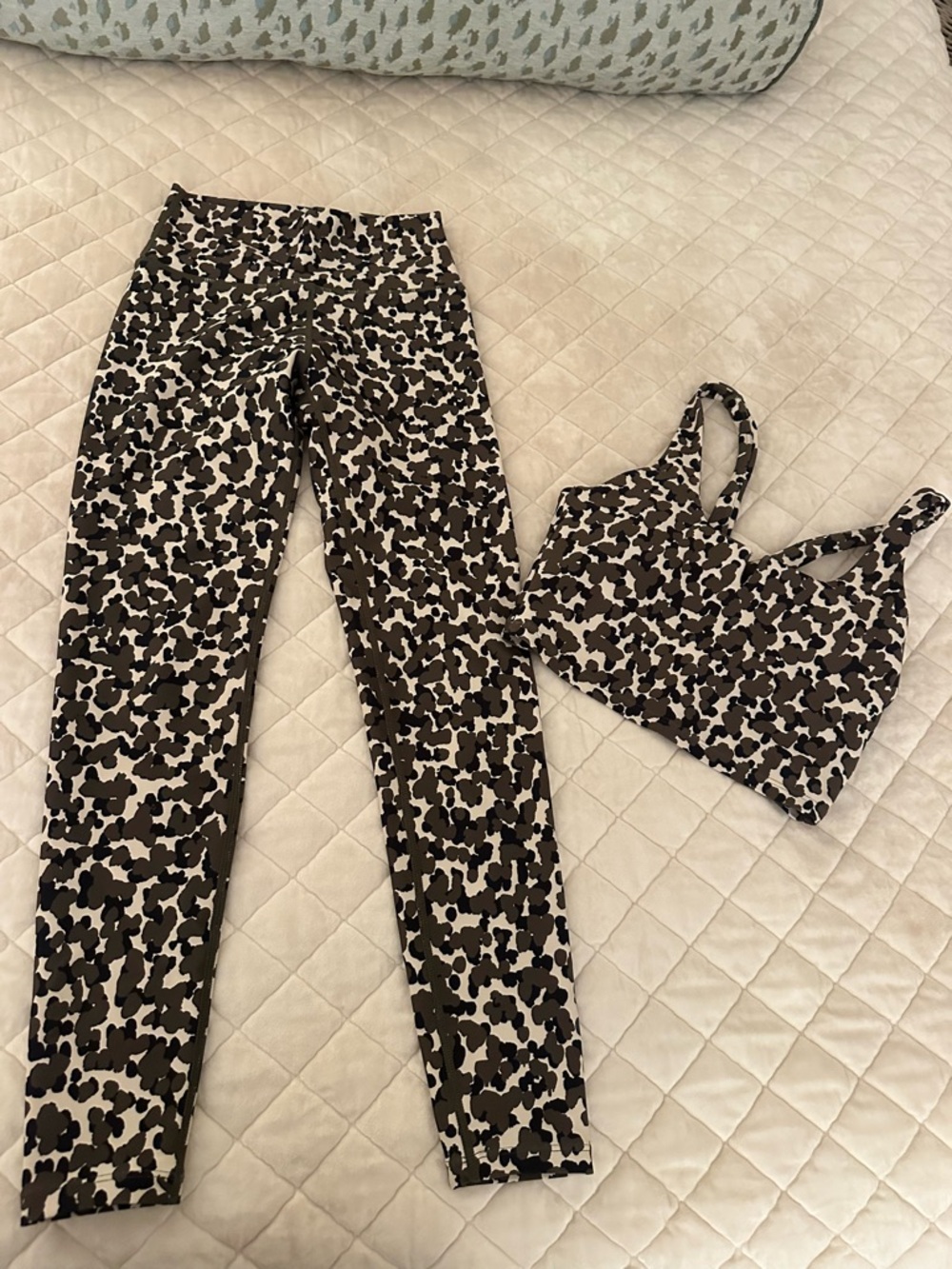 Sage Collective Leopard Printed Workout Set